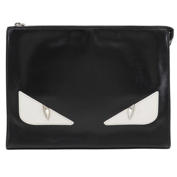 FENDI Clutch bag 7VA433 Calfskin black Bugs monster mens(Unisex) Used
