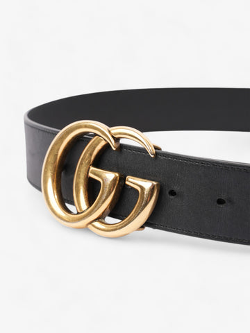 Gucci CS Marmont 2015 Re-Edition Wide Belt Black / Gold Leather 90cm / 36"