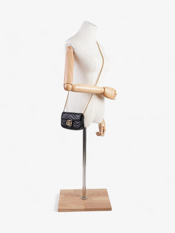 Gucci CS Marmont Black Matelasse Leather Super Mini