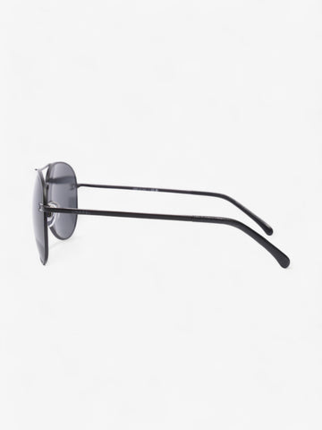 Chanel CC Aviator Black Acetate 135mm