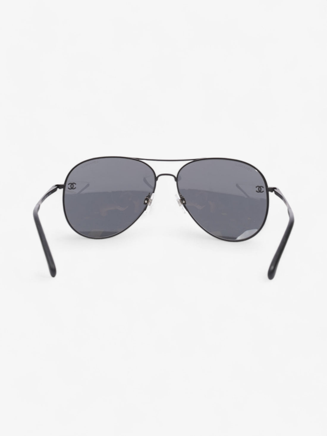 Chanel CC Aviator Black Acetate 135mm