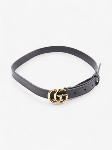 Gucci CS Marmont Thin Belt Black Leather 70cm 28"