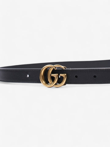 Gucci CS Marmont Thin Belt Black / Gold Leather 70cm / 28"