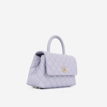 Chanel Small Coco Handle - Lavender Caviar