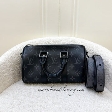LV Keepall XS in Eclipse Reverse Monogram Canvas and Gunmetal HW