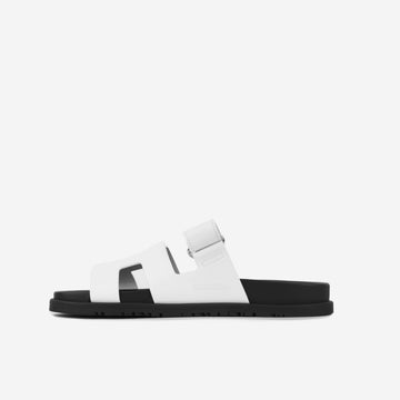 Chypre Sandal - Blanc/Noir