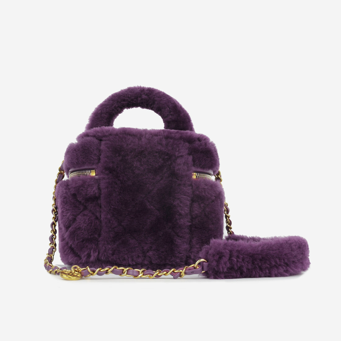 Chanel Shearling Vanity Case