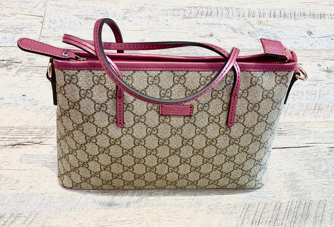 GUCCI CS SMALL ZIP TOTE BAG