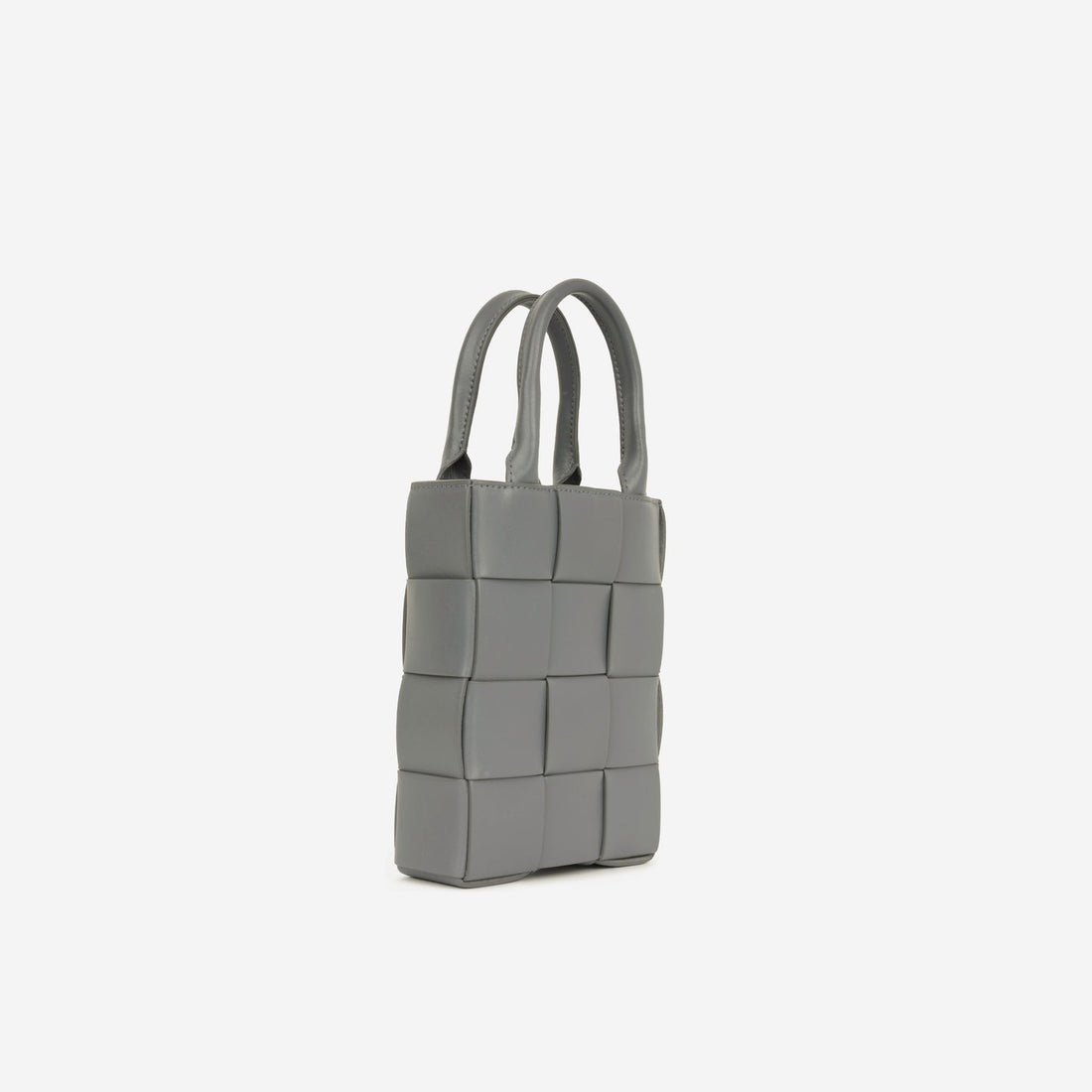 Bottega Veneta - Mini Cassete Tote - Grey Intrecciato SHW -