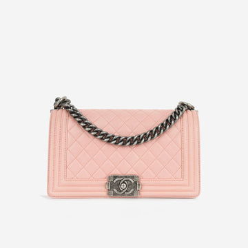 Chanel Chanel - Old Medium Boy Bag - Pink Lambskin RHW - 2014/15