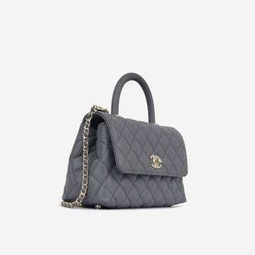 Chanel Small Coco Handle - Charcoal