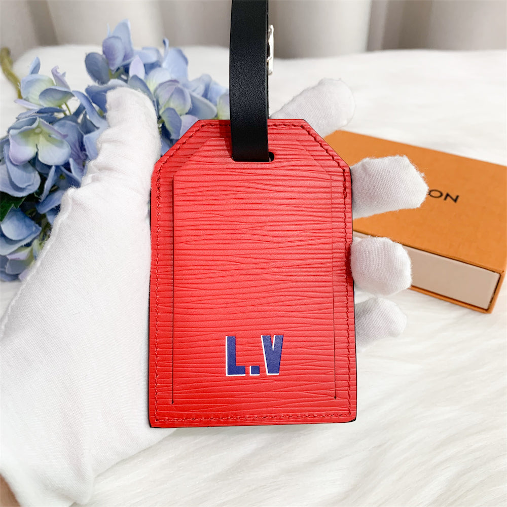 LV France LuCSage Tag in Red Epi Leather