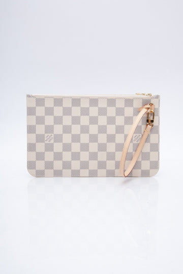 LOUIS VUITTON Damier Azur Beige Interior Wristlet (New)