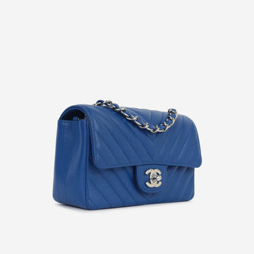Chanel Mini Rectangular - Blue Chevron