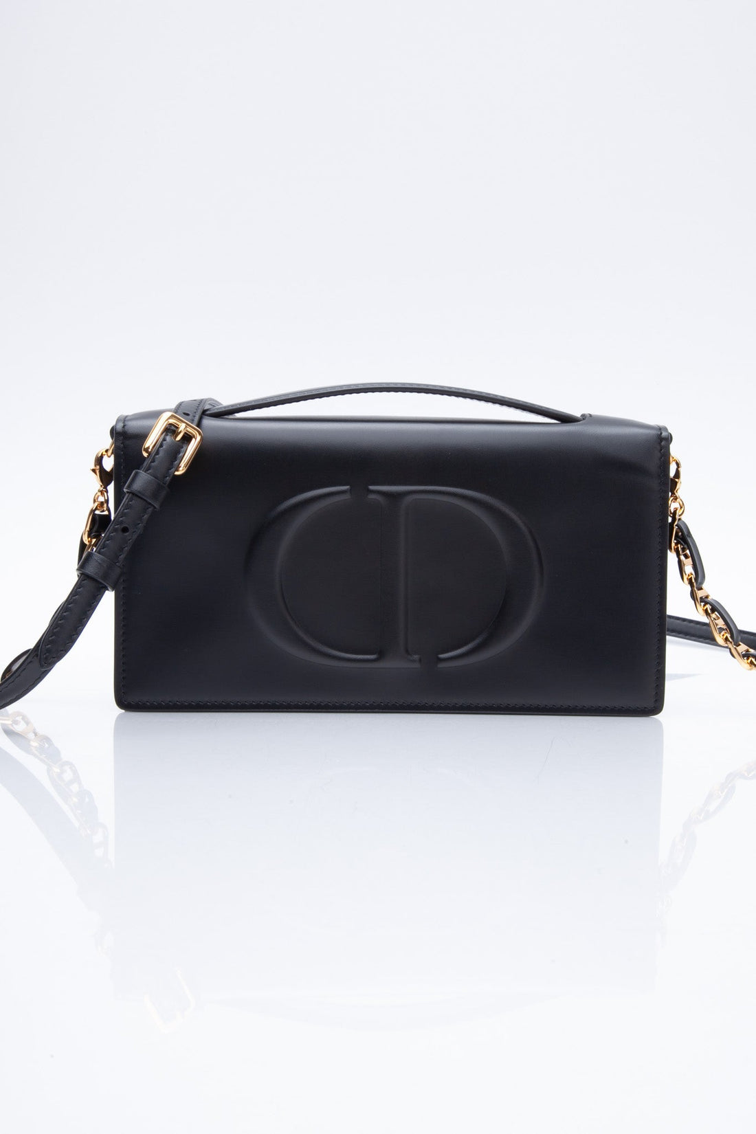 DIOR Black CD Signature Calfskin Mini Crossbody Bag (New)
