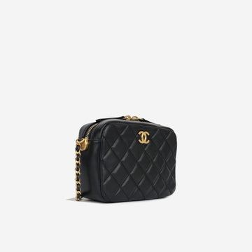 Chanel Mini Camera Pearl Crush - Black Lambskin