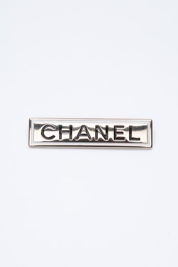 CHANEL Nameplate Bar Brooch
