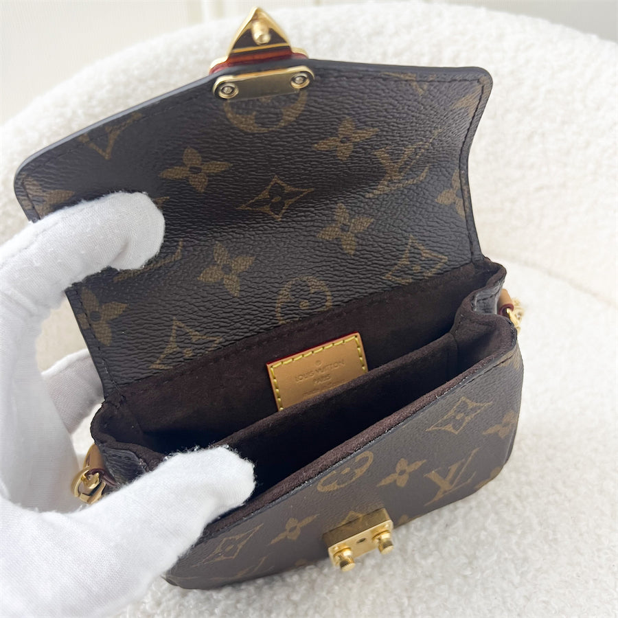 LV Micro Metis in Monogram Canvas GHW