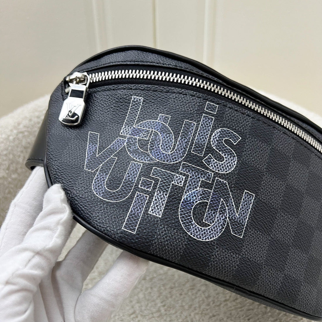 LV Discovery Bumbag in Limited Edition Damier Graphite Canvas and SHW