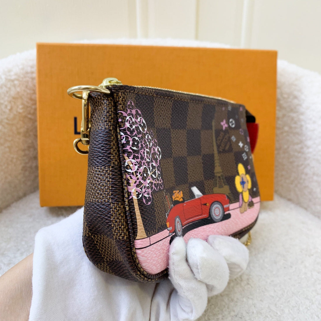 LV Mini Pochette Accessoires in Christmas 2019 Animation (Paris) Monogram Canvas