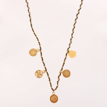 CHANEL 1996 Made Mini Cc Mark Multi Charm Necklace Black