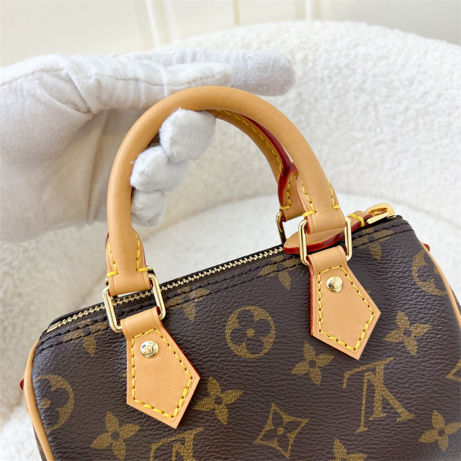 LV Nano Speedy in Monogram Canvas GHW