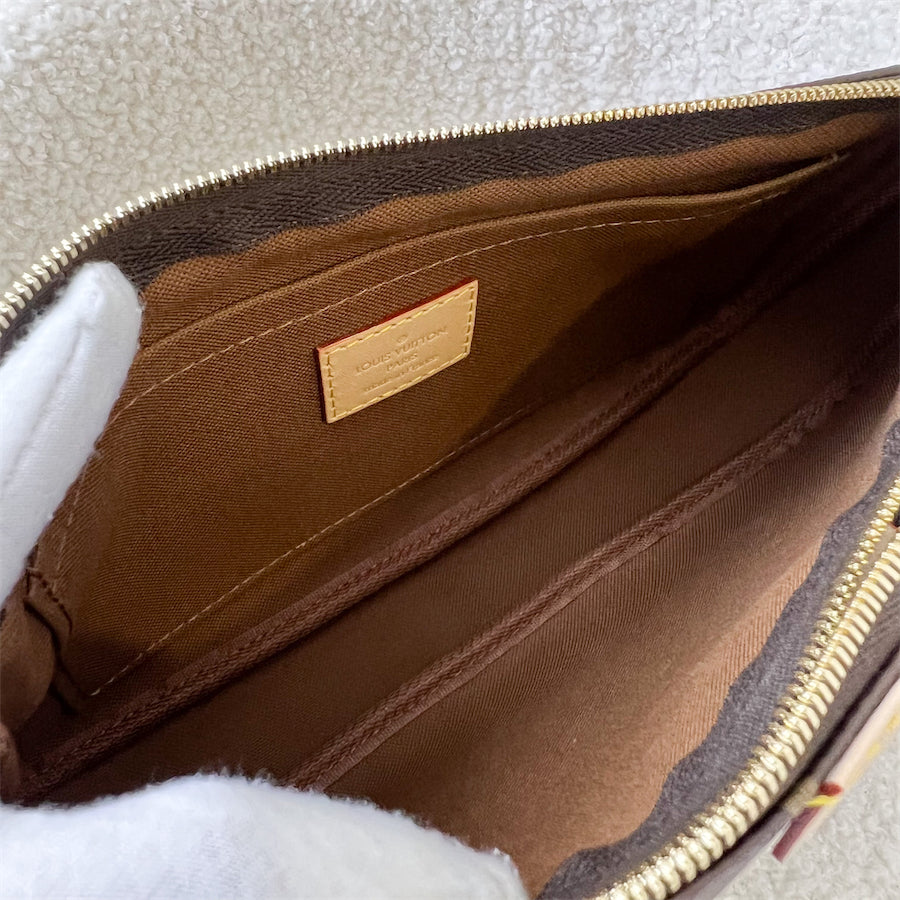 LV Multi Pochette Accessoiries in Monogram Canvas with Pink Strap GHW
