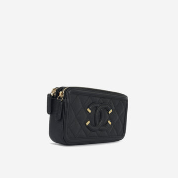 Chanel CC Filigree Clutch on Chain