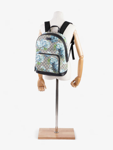 Gucci Blooms Backpack Blue Floral CS Supreme Coated Canvas