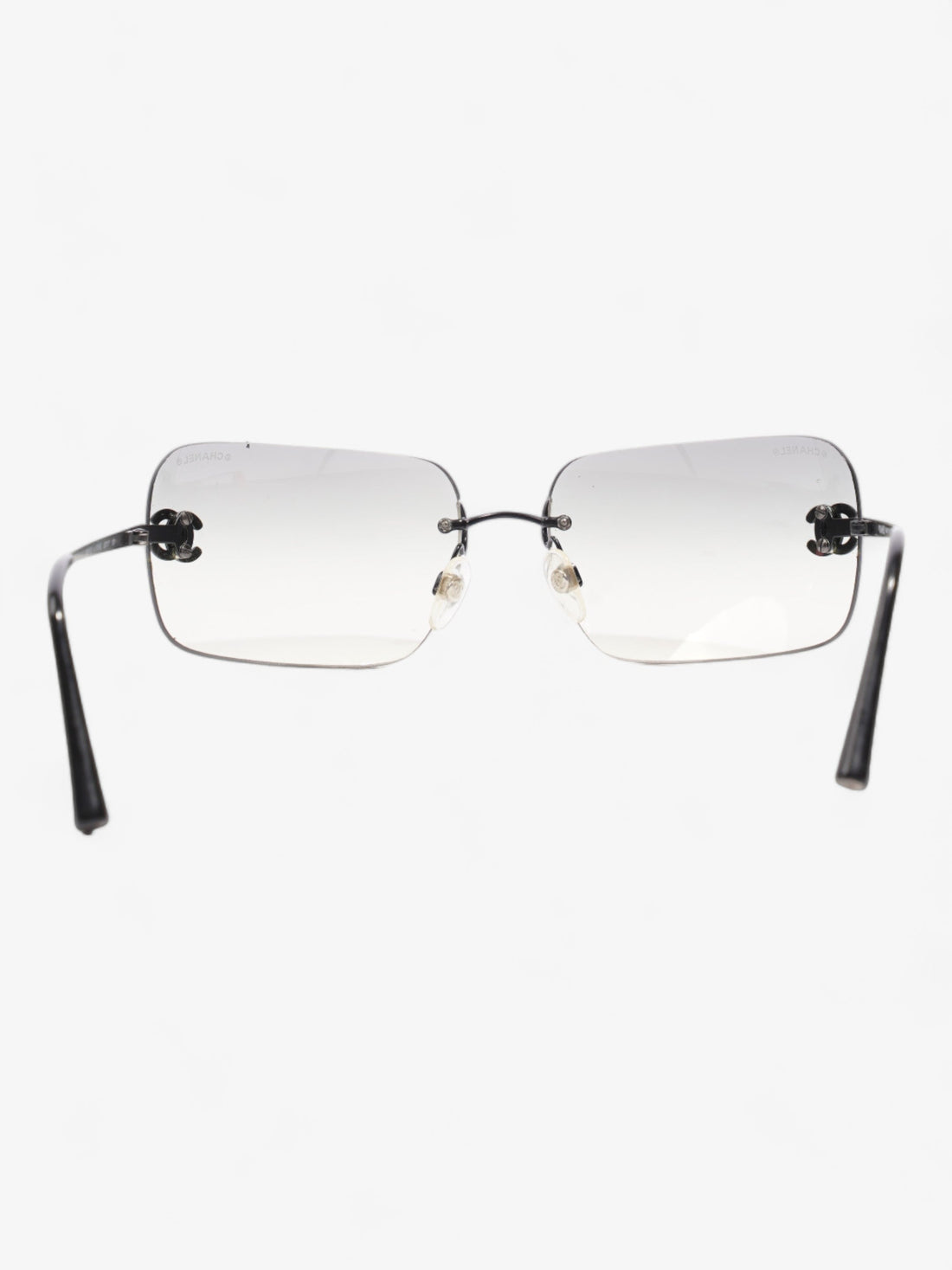 Chanel Rectangle-Frame CC Sunglasses Grey Acetate 120mm