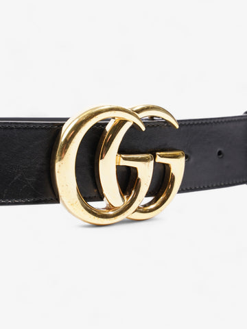 Gucci CS Marmont 2015 Re-Edition Wide Belt Black Leather 110cm / 44"