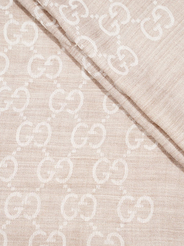 Gucci CS Scarf Grey / Beige Wool
