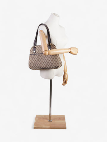 Gucci Charmy Front Pocket Shoulder Bag CS Supreme / Beige / Brown Canvas