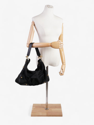 Gucci Jockey Hobo Black / CS Supreme Canvas Medium