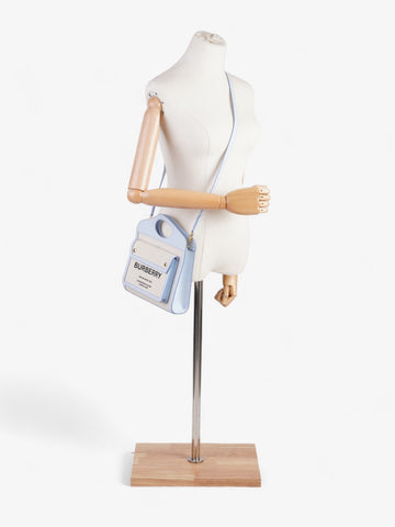 Burberry Pocket Bag Pale Blue / Cream Cotton Mini