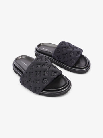 Louis Vuitton Pool Pillow Flat Comfort Mule Black Monogram Nylon EU 39 UK 6