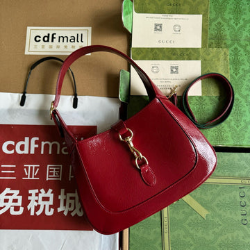 VS JACKIE MINI 19 SHOULDER BAG IN DARK RED CALFSKIN