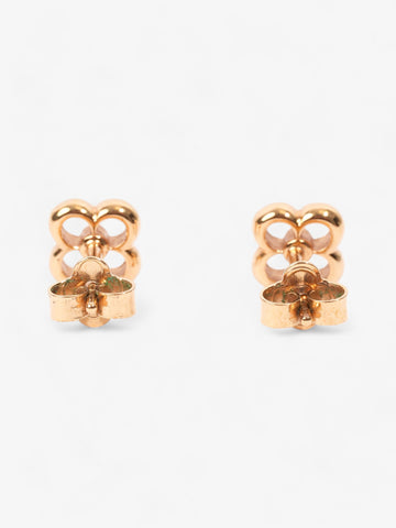 Louis Vuitton Gold Flower Logo Studs Gold Base Metal