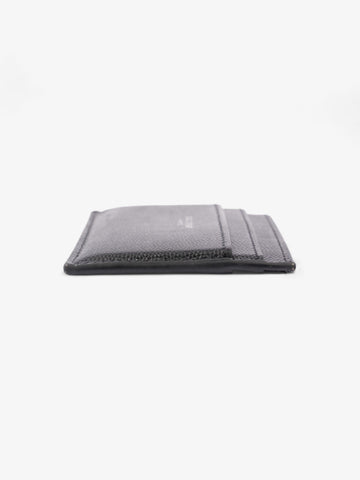 Saint Laurent Logo Card Holder Black Calfskin Leather
