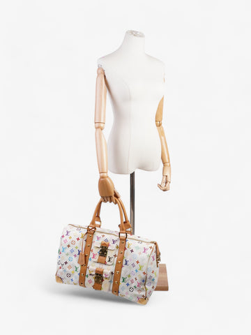 Louis Vuitton Keepall Murakami White / Multicolour Coated Canvas 45