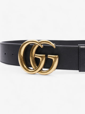 Gucci CS Marmont 2015 Re-Edition Wide Belt Black / Gold Leather 70cm / 28"