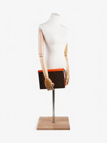 Louis Vuitton Pochette Voyage Monogram / Orange Coated Canvas MM