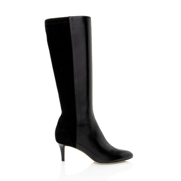 Jimmy Choo Calfskin Suede Aden Knee High Boots - Size 9.5 / 39.5 (SHF-22348)
