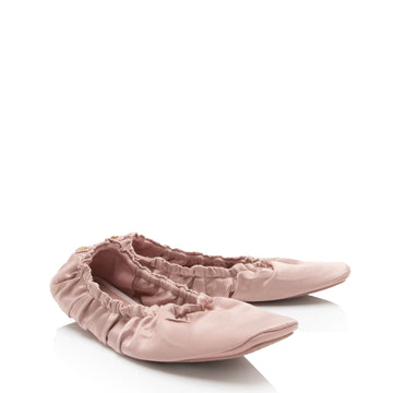 Jimmy Choo Satin Bardo Ballet Flats - Size 8 / 38