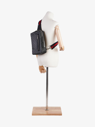Gucci CS Sling Backpack Black CS Supreme Coated Canvas