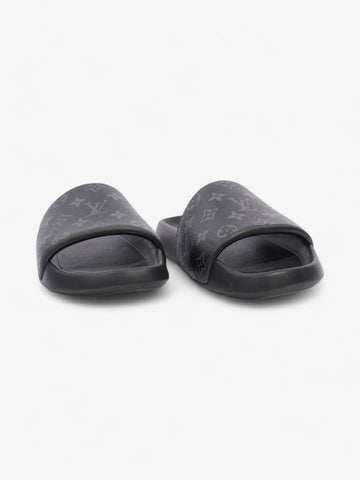 Louis Vuitton Waterfront Slides Monogram Eclipse Rubber EU 44 UK 10
