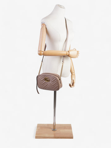 Gucci CS Marmont Dusty Pink Matelasse Leather Small