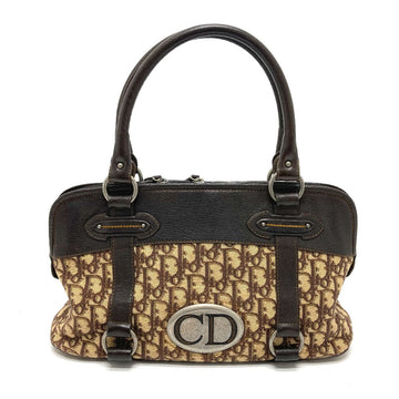 Christian Dior Handbag Leather / canvas Brown Trotter CD logo Women Used