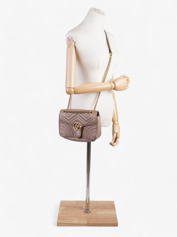 Gucci CS Marmont Dusty Pink Matelasse Leather Small