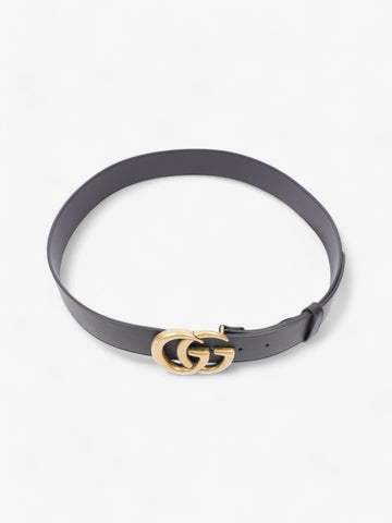 Gucci CS Marmont Wide Belt Black / Gold Leather 95cm / 38"